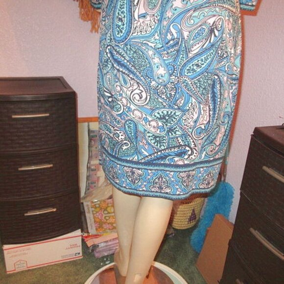 Coolibar Oceanside Tunic Dress Size S Stretch UPF 3/4 Sleeve Beach Cruise Resort - Picture 9 of 10